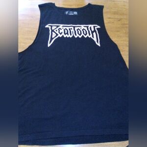Beartooth Red Bull Records Black Sleeveless Sunshine Tank XL With F/B  Designs